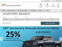 Tablet Screenshot of elklandchevy.com